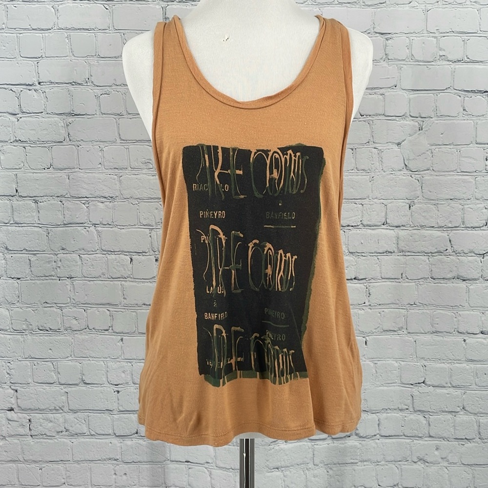 Records Store Sign Muscle Tee Burnt Orange Nollie Pacsun M